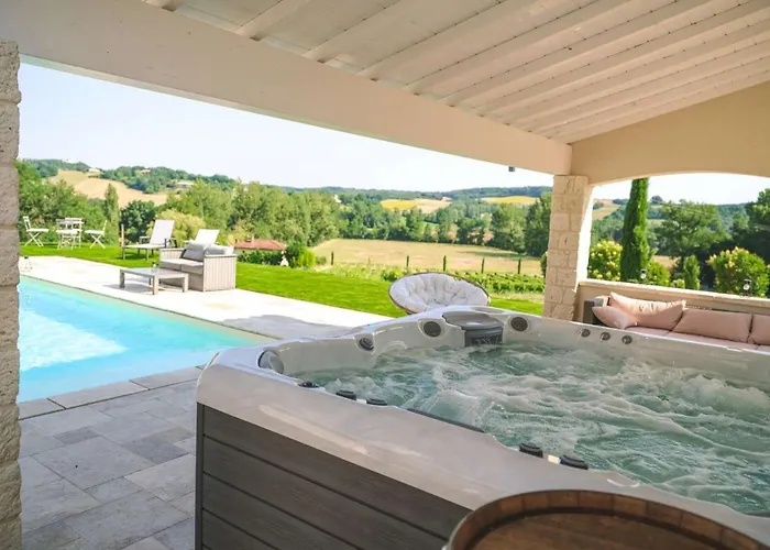 Maurine - Piscine Chauffee - - Clim - Salle De Fitness וילה Castelnau-de-Montmiral